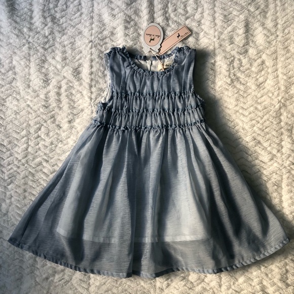 Doe A Dear Other - Doe A Dear Light Blue Toddler Dress